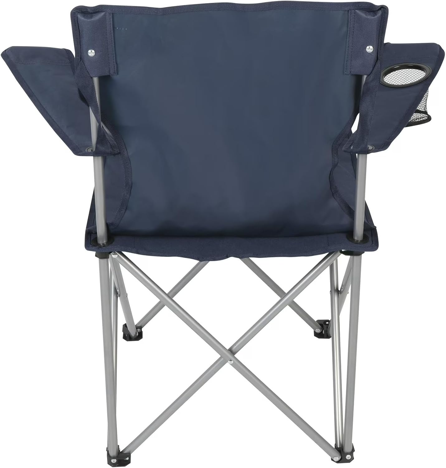 Lusenfold Quad Folding Camp Chair with Cup Holder, Steel Frame, 250 lb Capacity