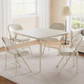 Lusenfold 5-Piece Folding Card Table and 4 Chairs Set, Padded, No Assembly